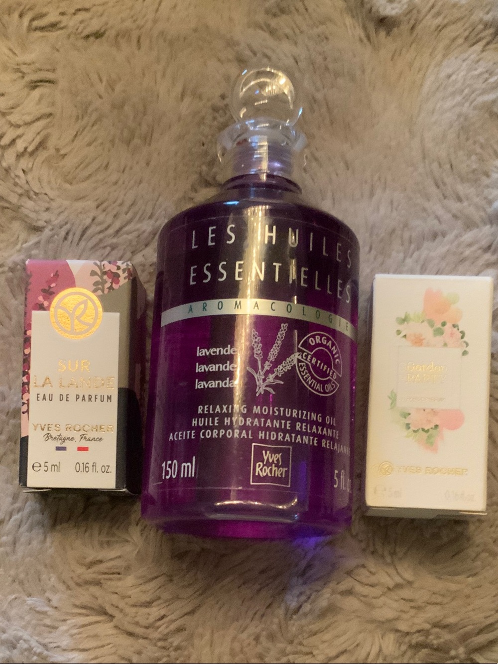 Yves Rocher Lavender Relaxing Moisturizing Oil - bundle